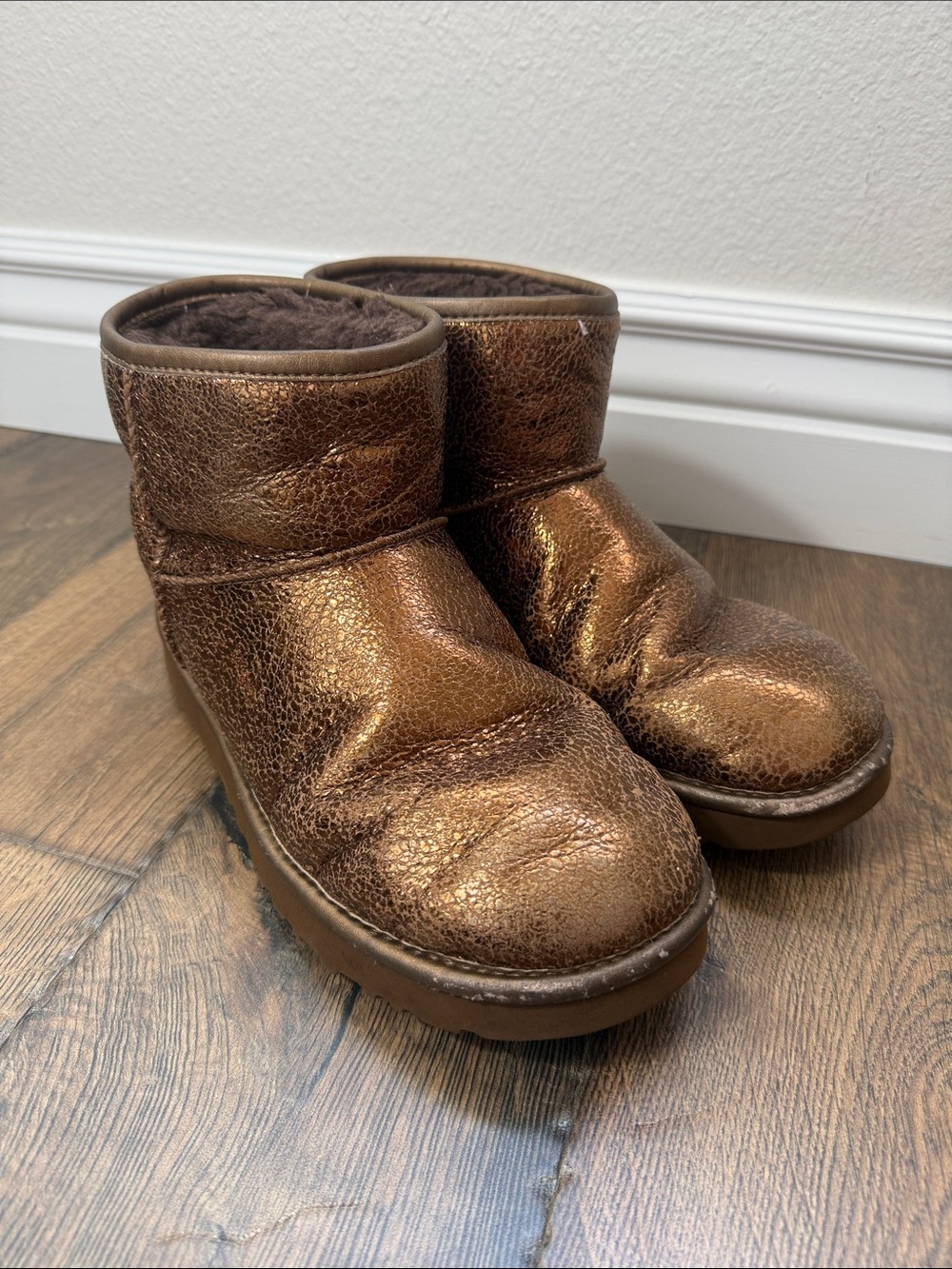 UGG Metallic Bronze Short Boots